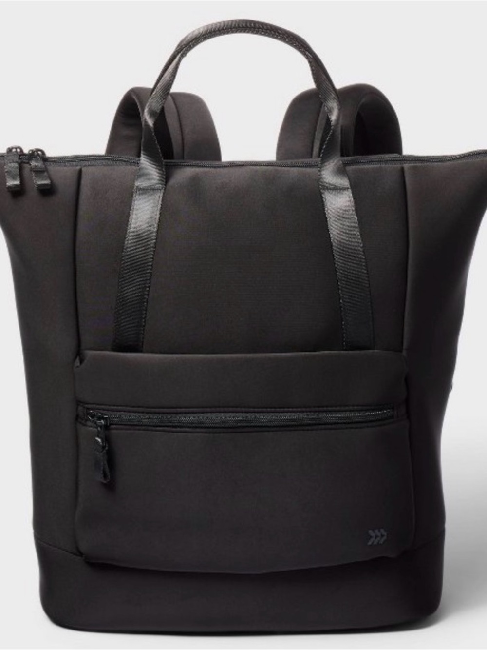 all in motion Black Minimal Convertible Backpack Tote